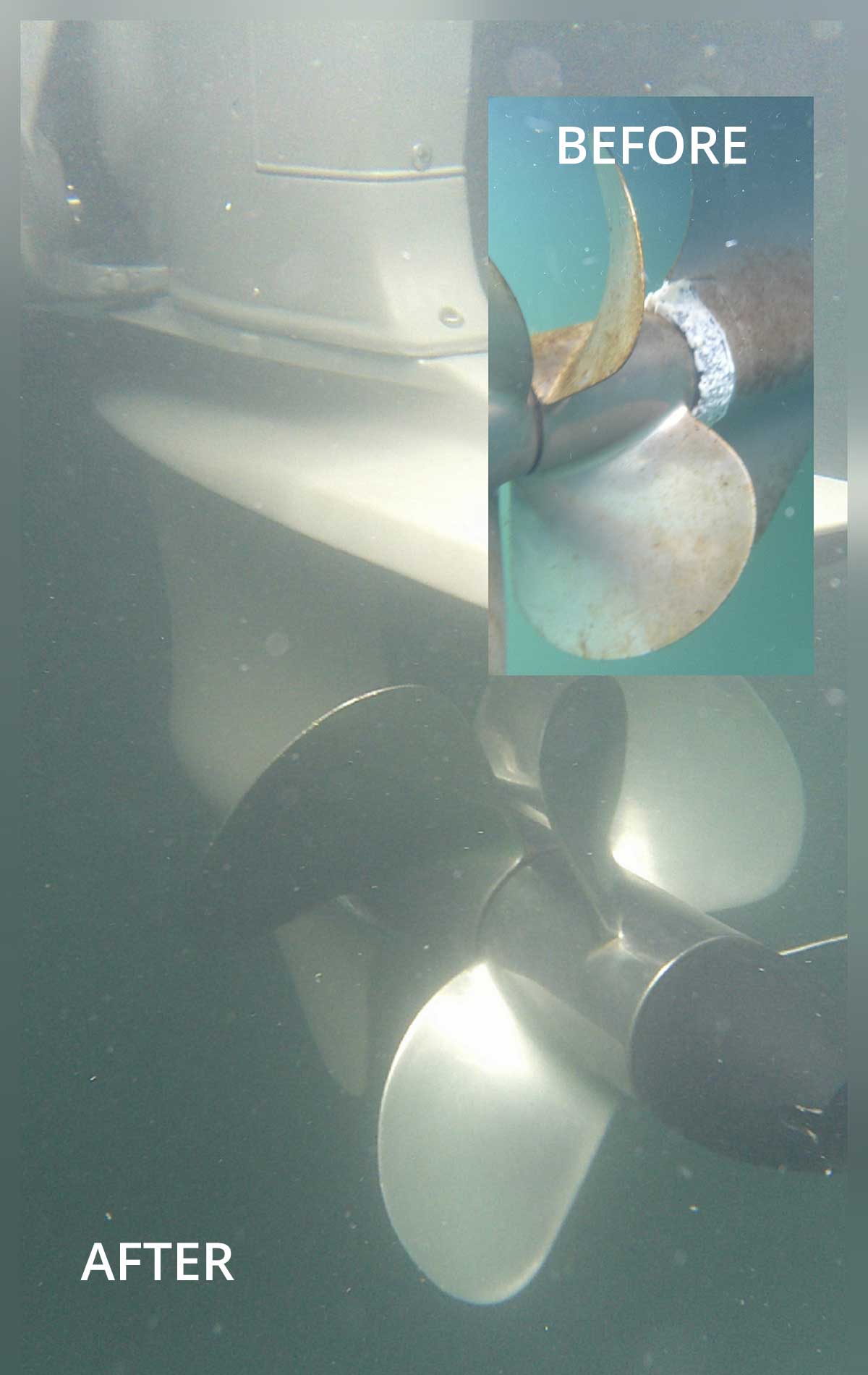 Dive Service Before and After Underwater Boat Cleaning